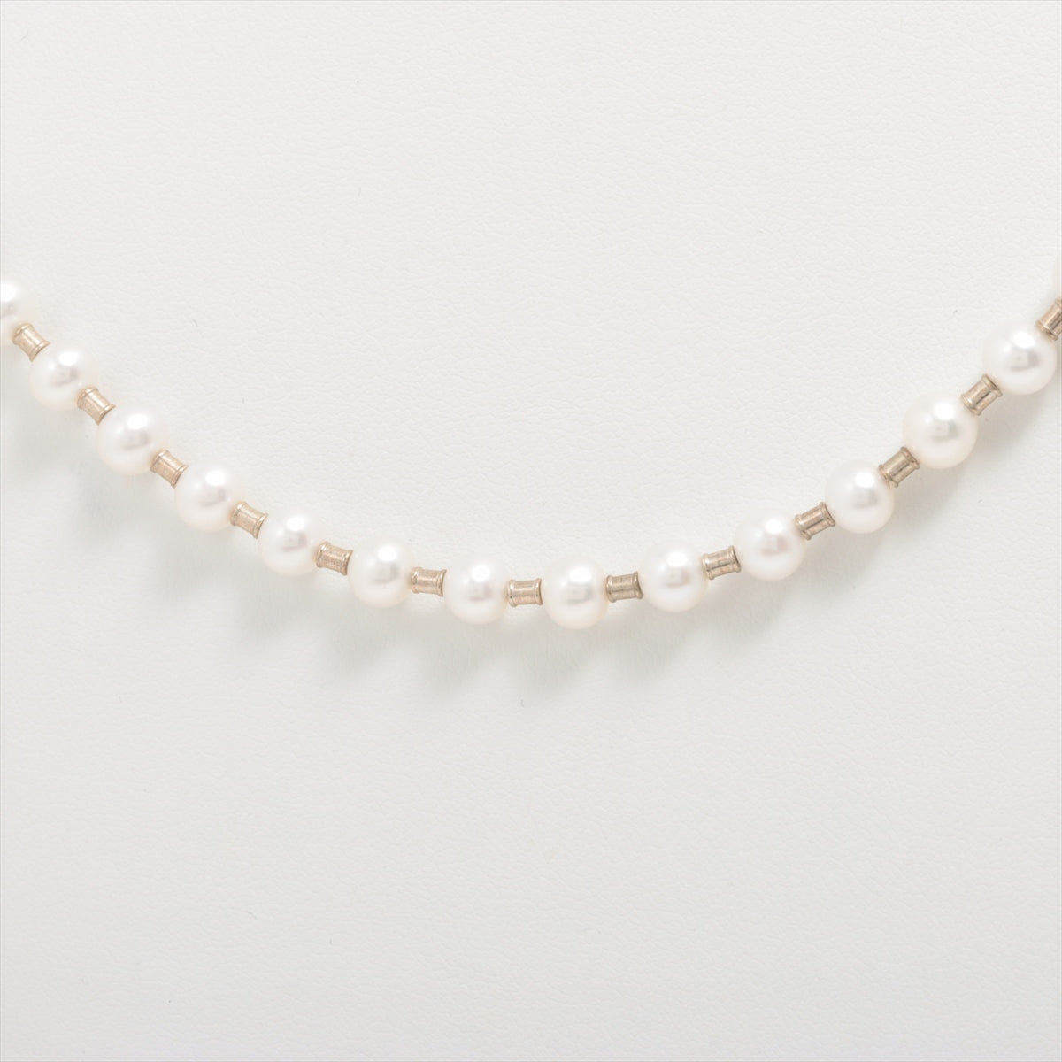 Tiffany HardWear fresh water Necklace 925 x pearl 33.1g Silver