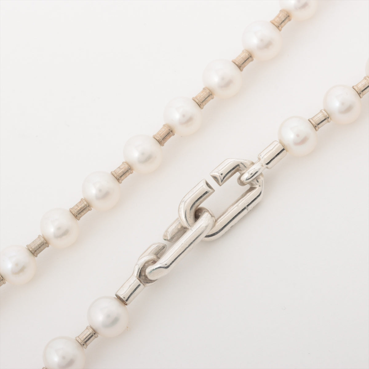 Tiffany HardWear fresh water Necklace 925 x pearl 33.1g Silver