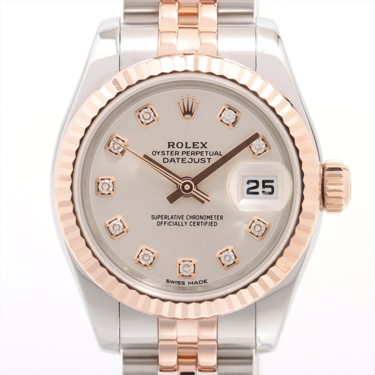 Rolex Datejust 179171G SS×PG AT Silver Dial