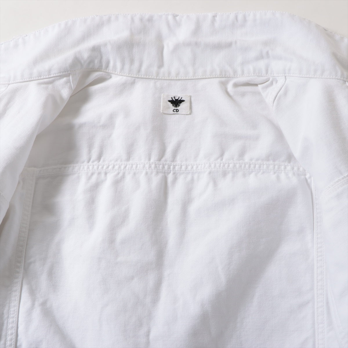 Christian Dior Cotton Denim Jacket I38 Ladies' White  242V61A3525