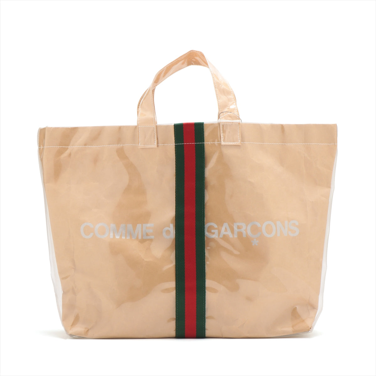 Gucci x Comme des Garcons Sherry Line Vinyl Tote Bag Brown