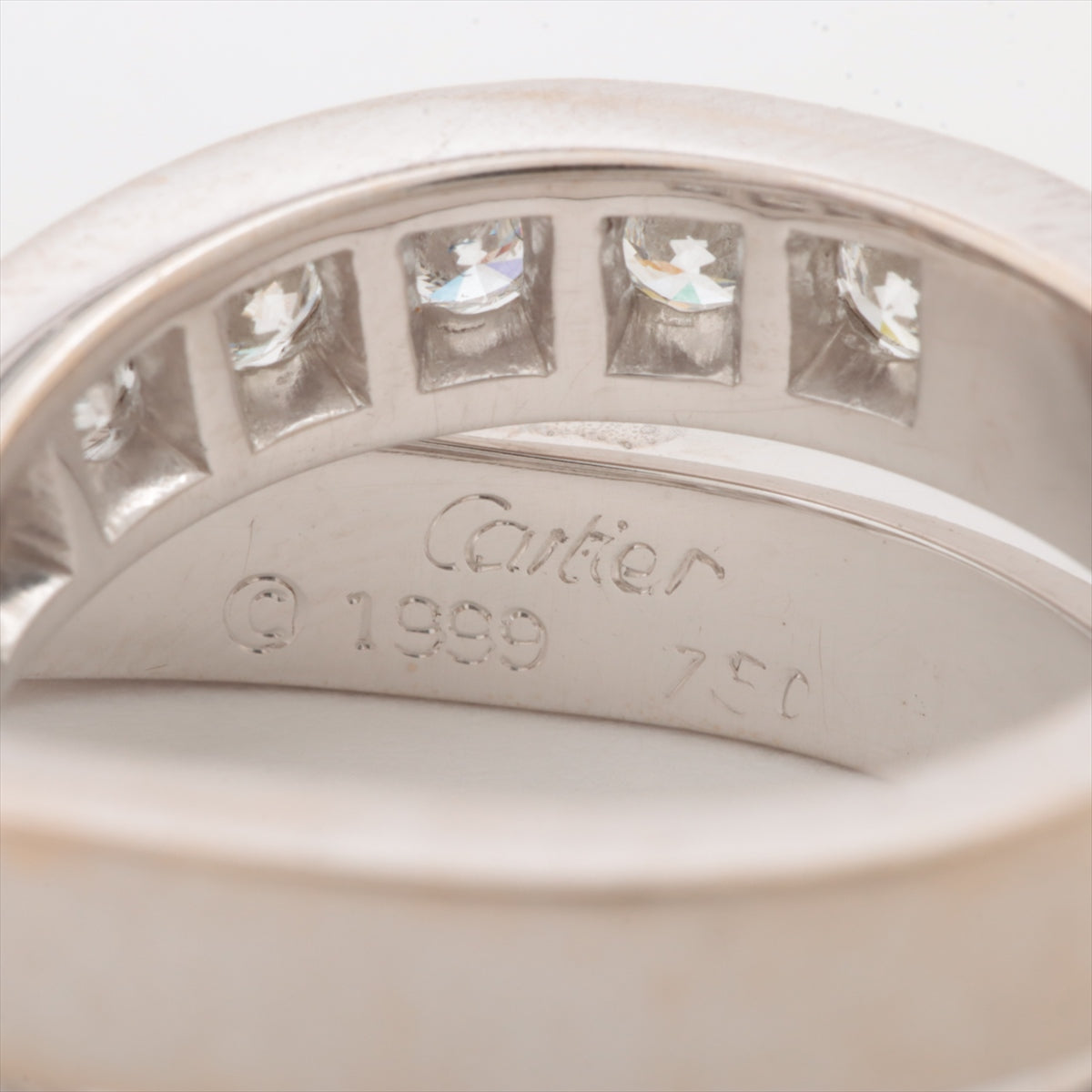 Cartier Paris Diamond Ring 750(WG) 15.1g 50