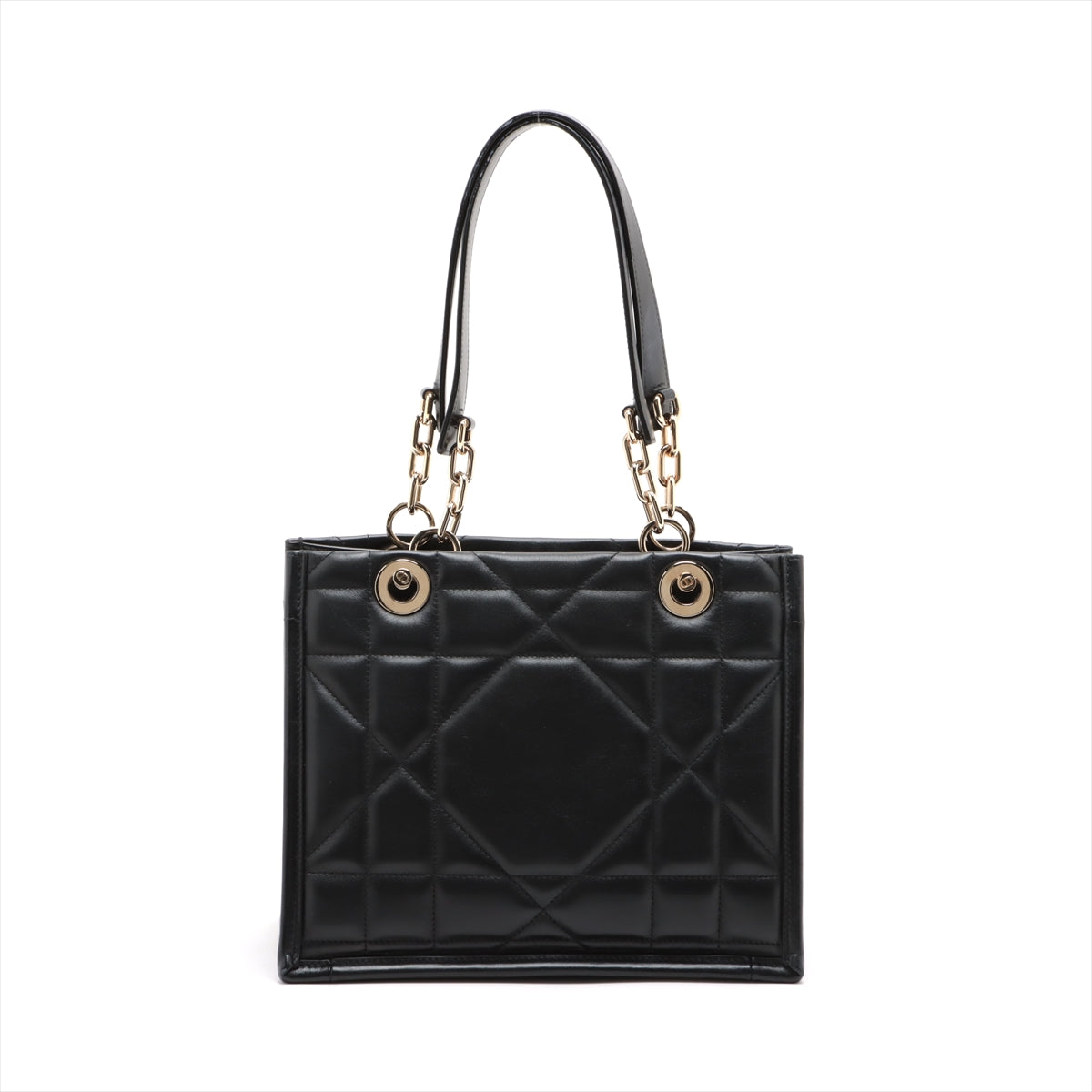 Christian Dior Archicanage Essential Leather Chain Tote Bag Black