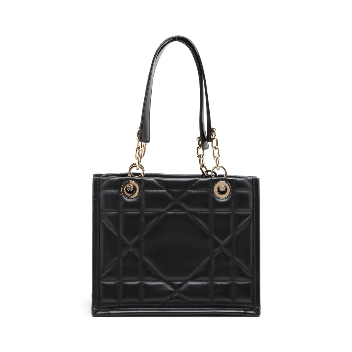 Christian Dior Archicanage Essential Leather Chain Tote Bag Black