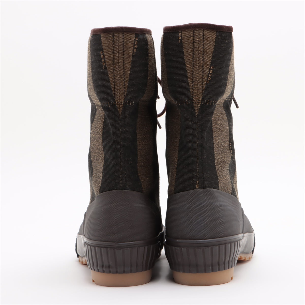 Fendi Fabric Boots Unknown size Men's Brown Pecan pattern