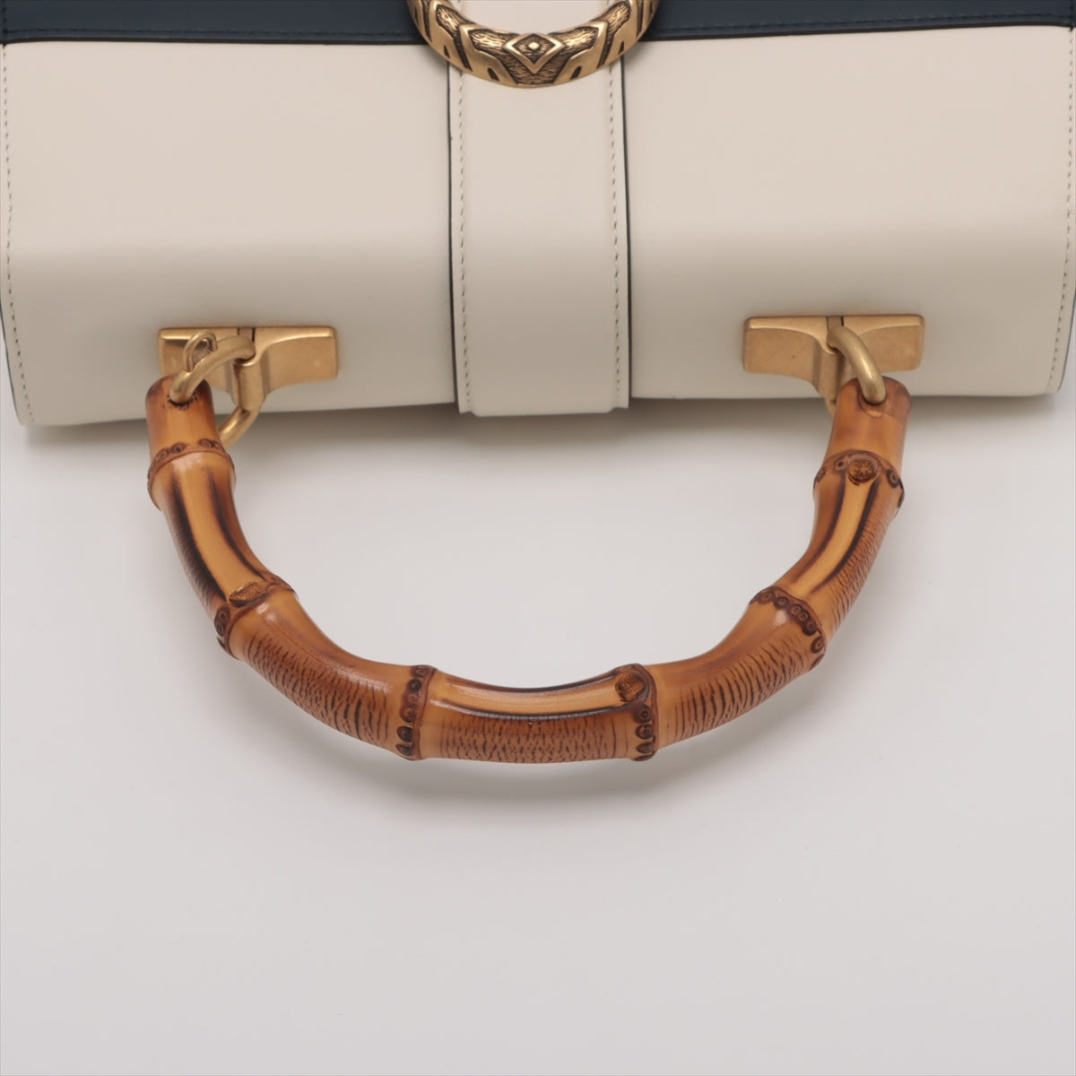 Gucci Bamboo Dionysus Leather 2 Way Handbag Beige 448075