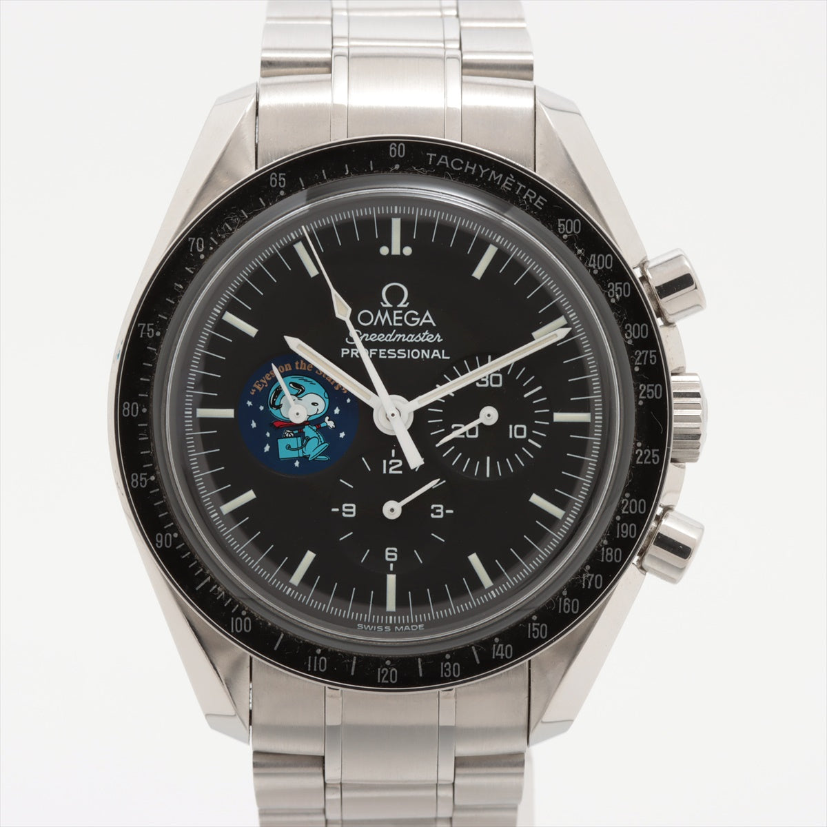 Omega Speedmaster Professional Snoopy 3578.51 SS Manual Winding Black Dial 3 Extra Links