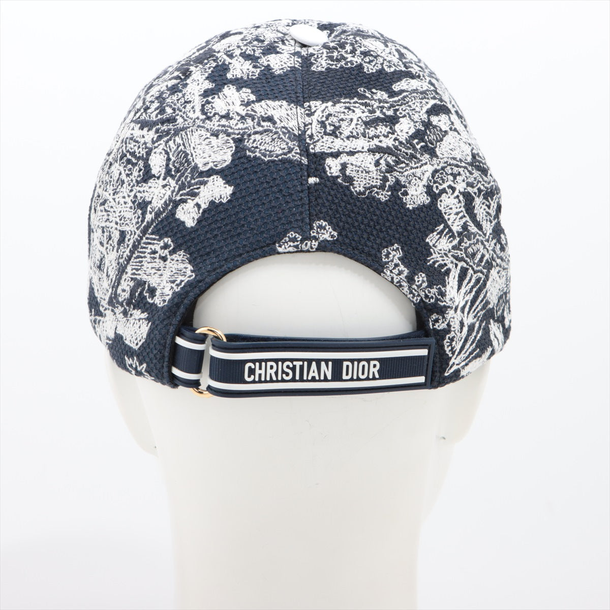 Christian Dior Cap 56 Cotton White x navy D-PLAYER
