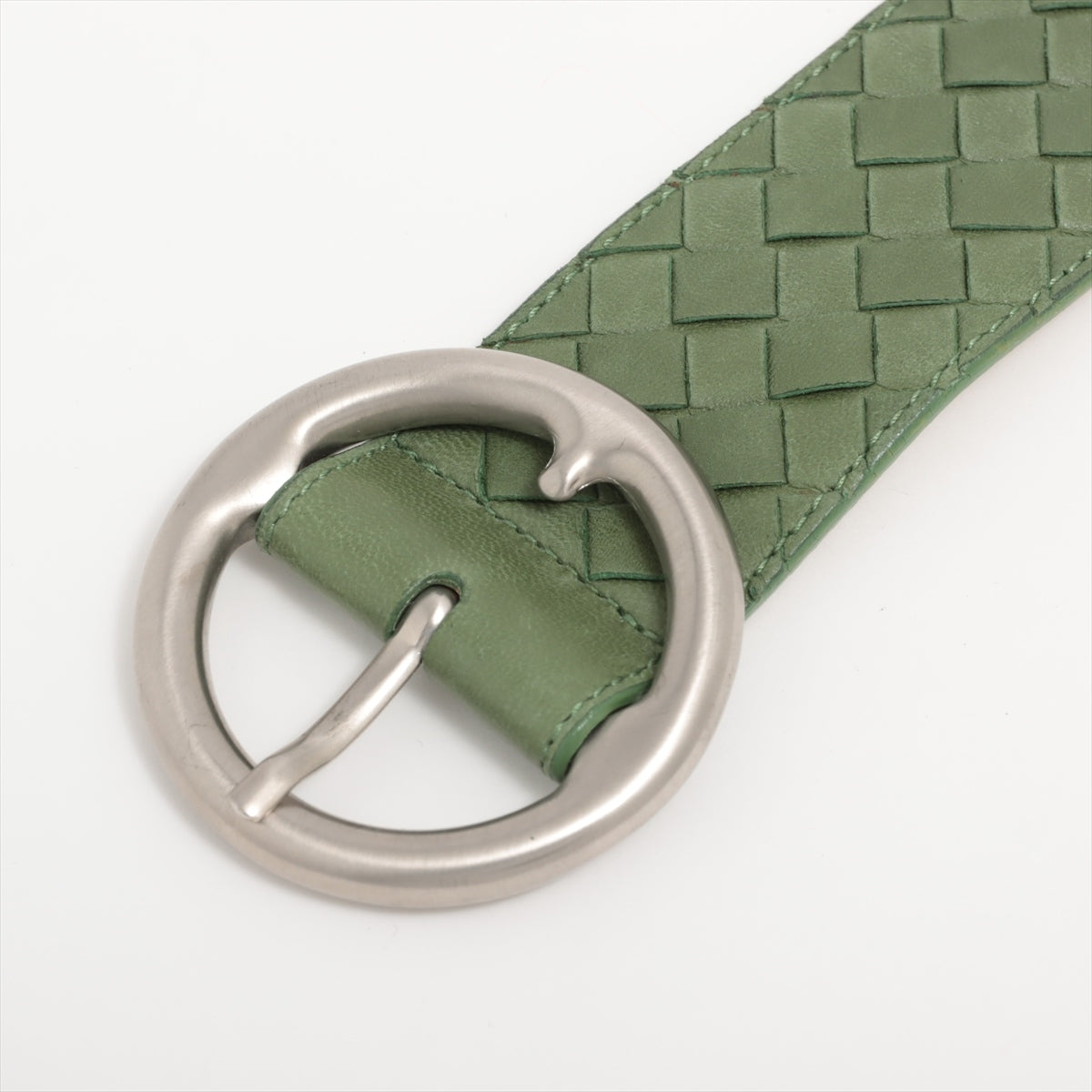 Bottega Veneta Intrecciato Belt 95CM34IN Leather Green