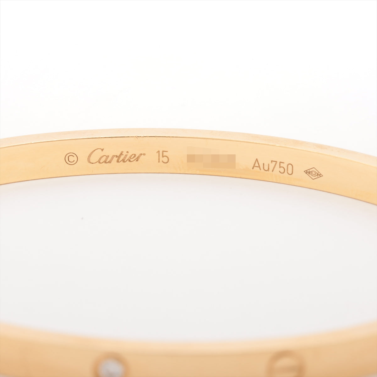 Cartier Love SM half Diamond Bracelet 750(YG) 16.9g 15 With screwdriver