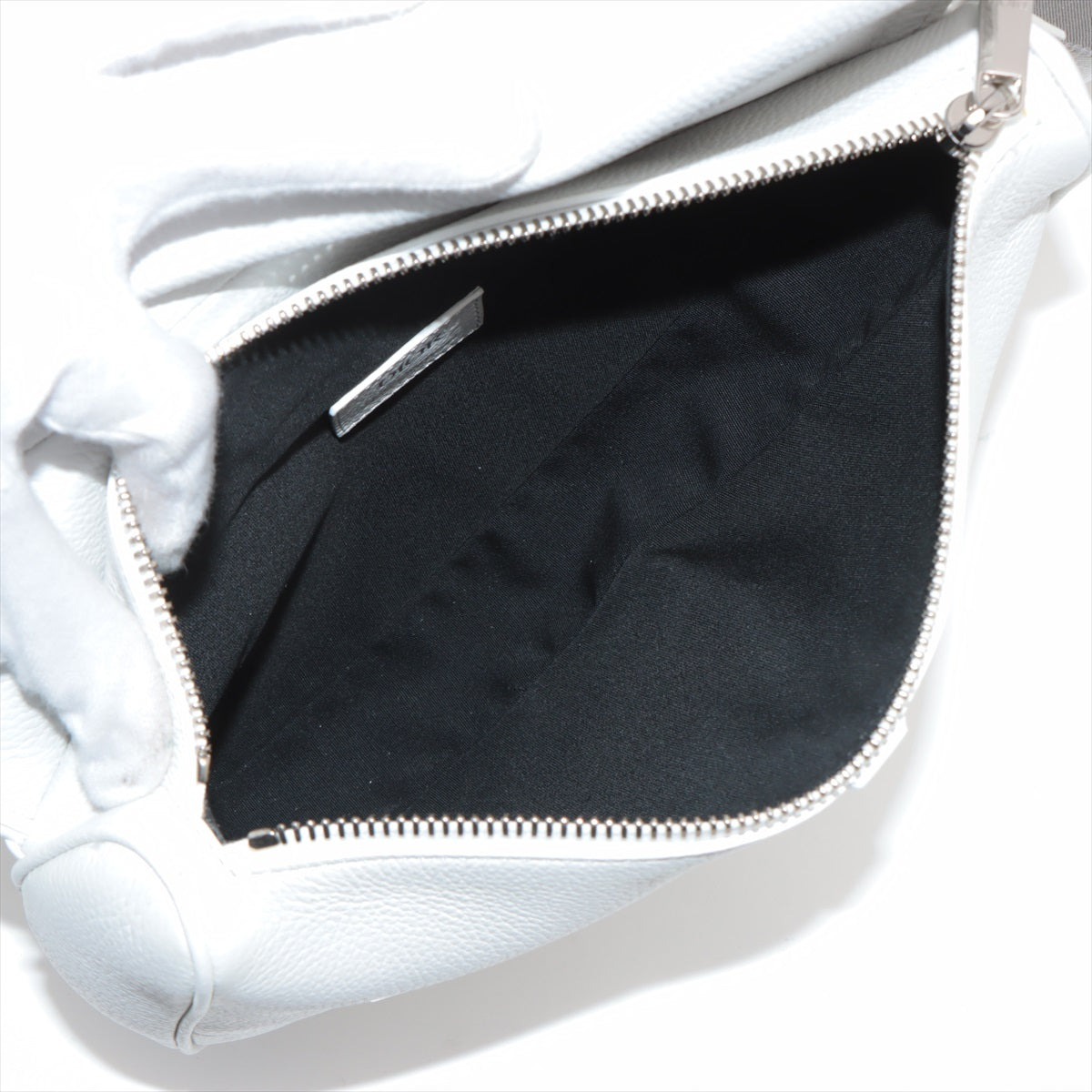 DIOR HOMME Saddle Bag Leather Sling backpack White