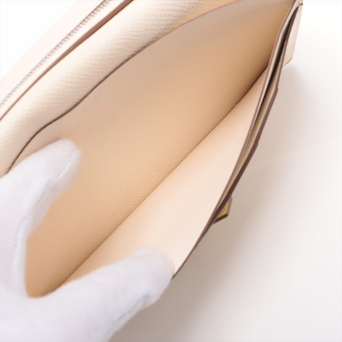 Hermès Bearn Soufflet Veau Epsom Wallet Yellow Silver Metal Fittings U: 2022