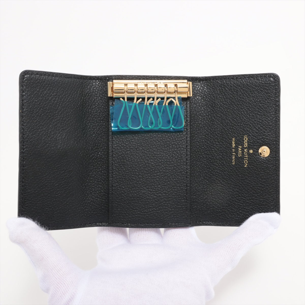 Louis Vuitton monogram empreinte Multiclés 6 M64421 Noir Key Case Responsive RFID