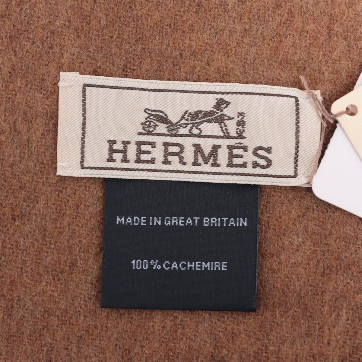 Hermès Serie Scarf Cashmere blue x brown cheques