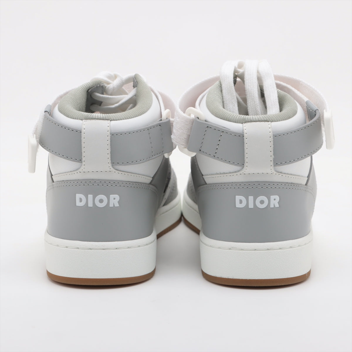 Dior Oblique Canvas & Leather High-top Sneakers 40 Men's Gray x white 21CNV