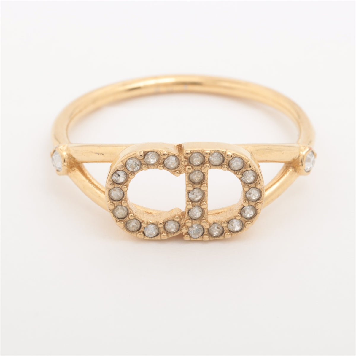 Dior Clair D Lune Clerc Dee Lune Ring GP×inestone Gold