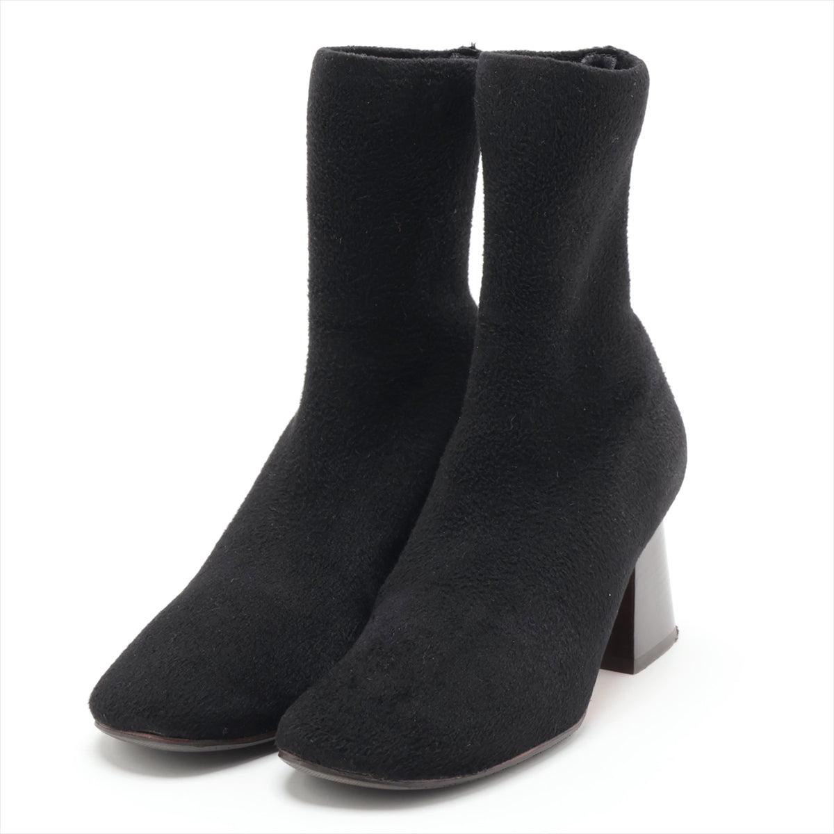 CELINE Phoebe Knit SOCK BOOTS 36 Ladies' Black