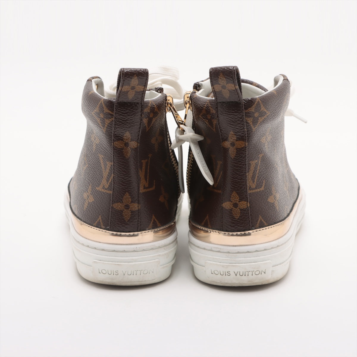 Louis Vuitton Stellar line 18 years PVC & leather High-top Sneakers 35 Ladies' Brown CL0148 Monogram