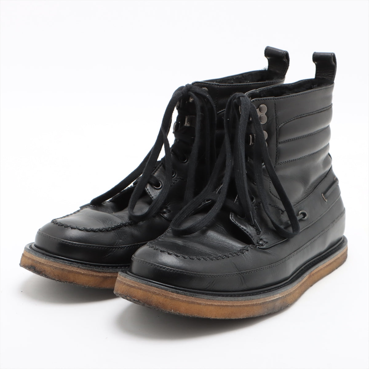 Bottega Veneta Leather Boots 43 Men's Black