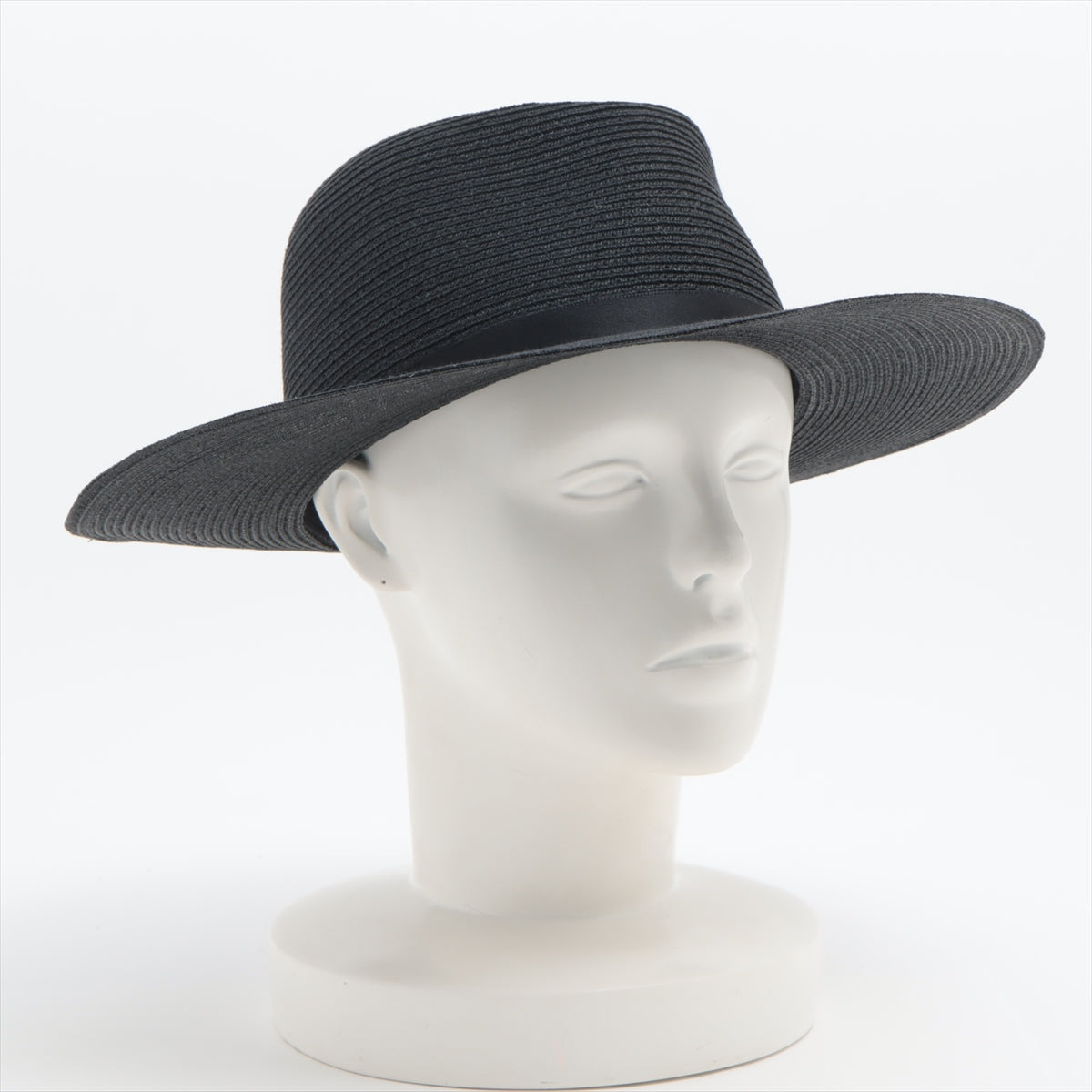 Chanel Coco Mark Hat M Straw Black