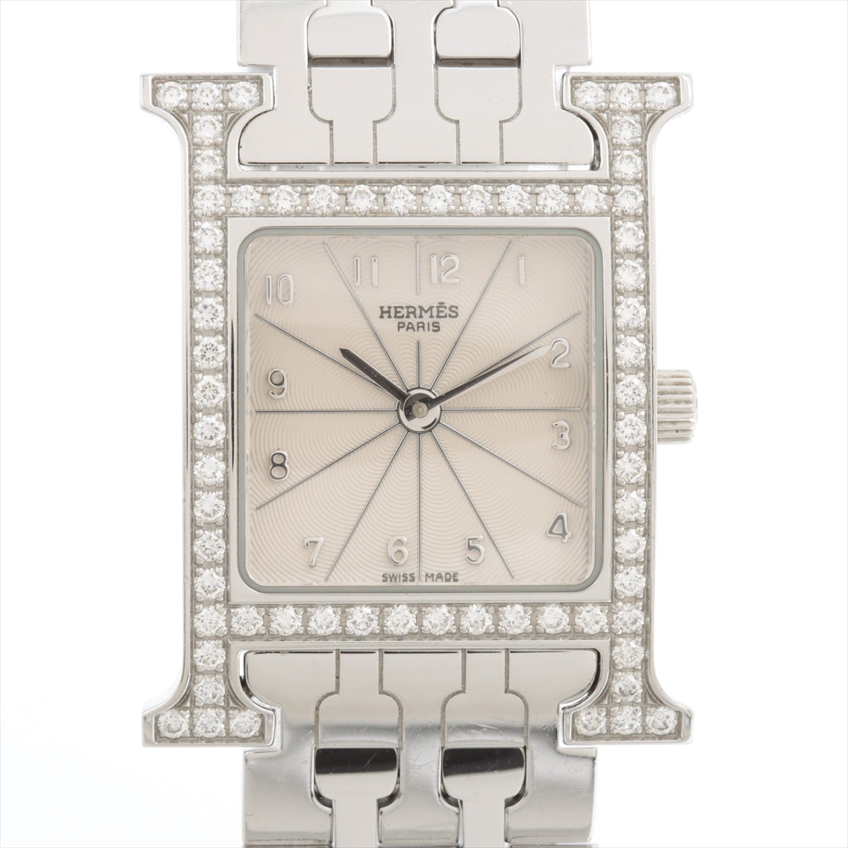 Hermès H Watch HH1.230 SS QZ Silver Dial