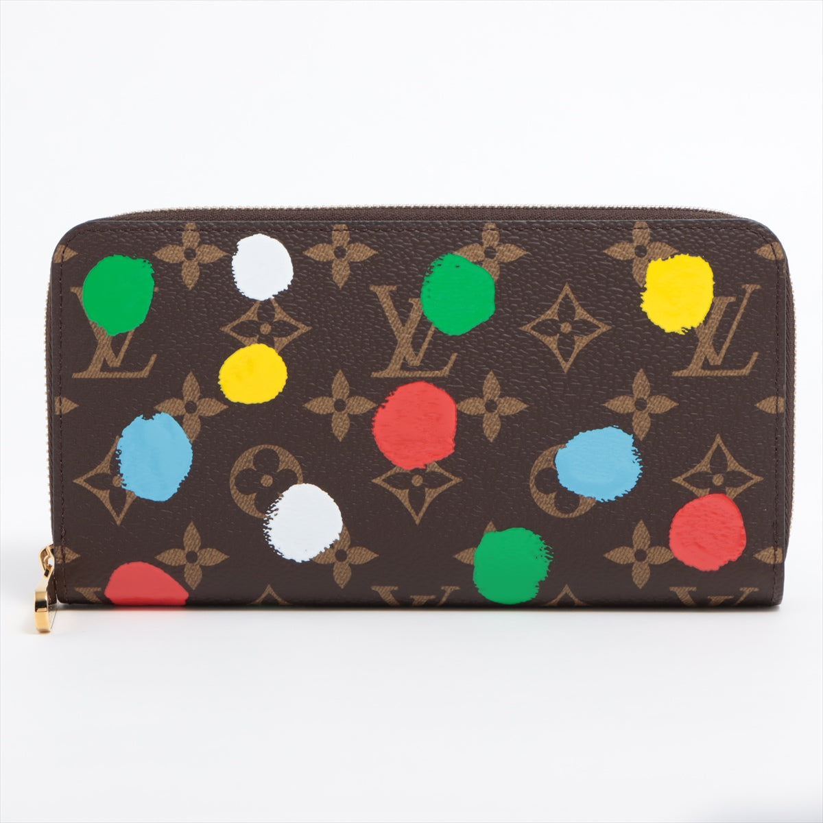Louis Vuitton x Yayoi Kusama Monogram Zippy Wallet M81864 PVC & leather Zip Round Wallet Brown
