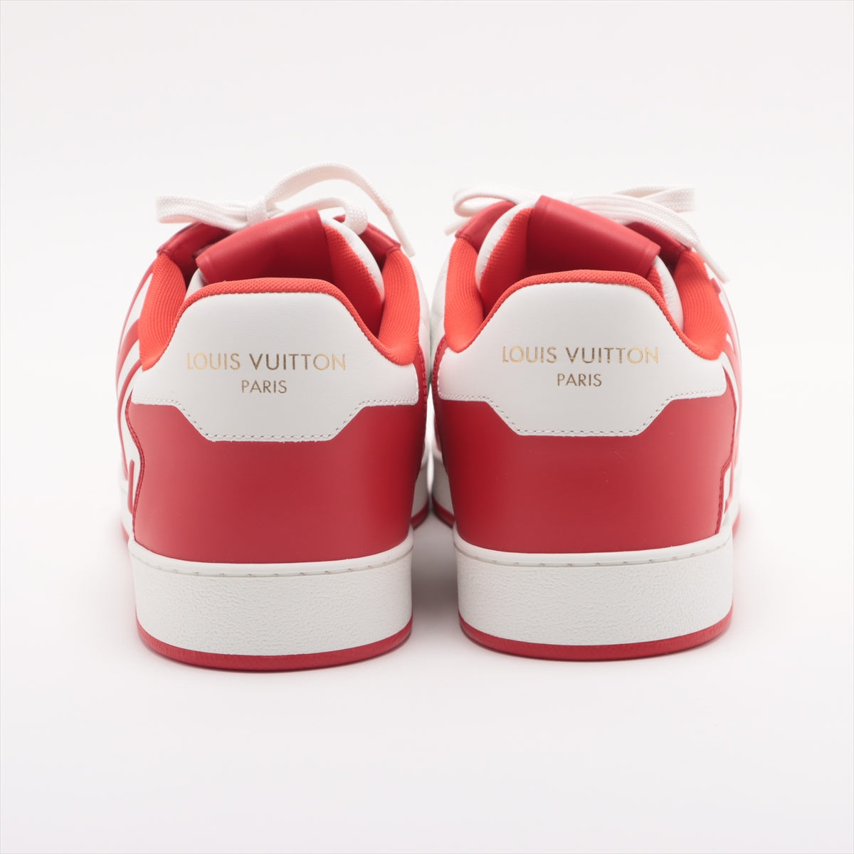 Louis Vuitton Rivoli line 23 years PVC & leather Sneakers 9 Men's Red x white MS0233 Damier