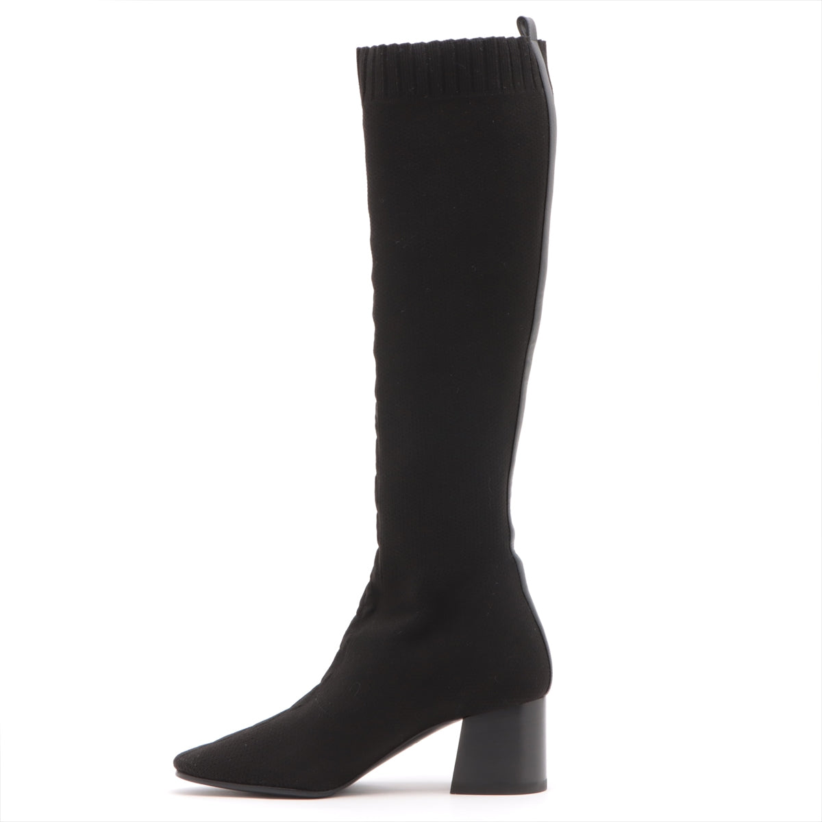 Hermès Knit Long boots 36 Ladies' Black Fontaine
