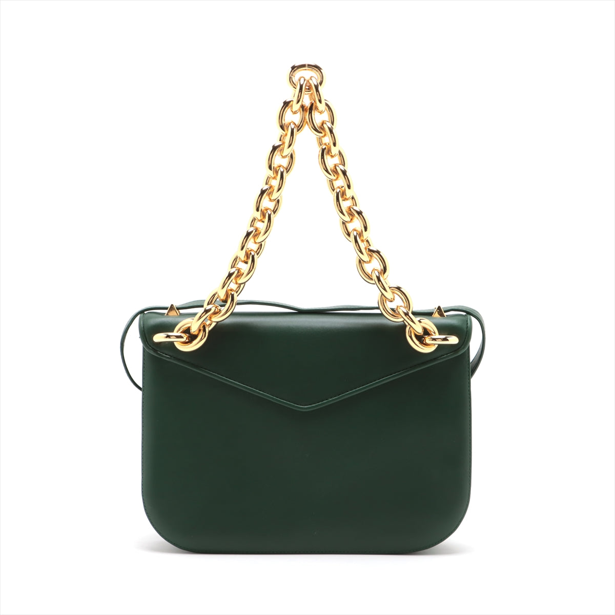 Bottega Veneta mounts Leather Chain Shoulder Bag Green