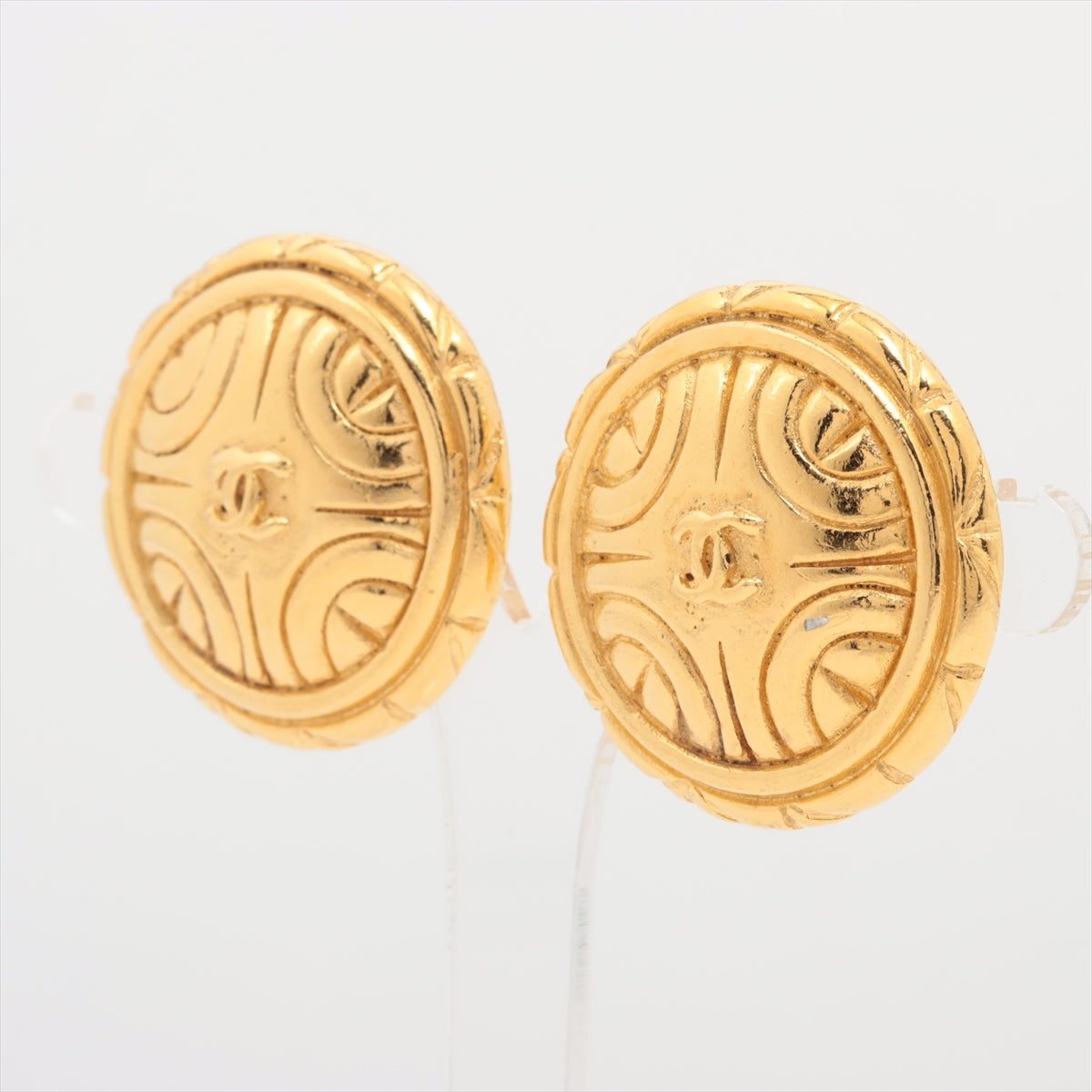 Chanel Coco Mark Earrings (for both ears) GP Gold