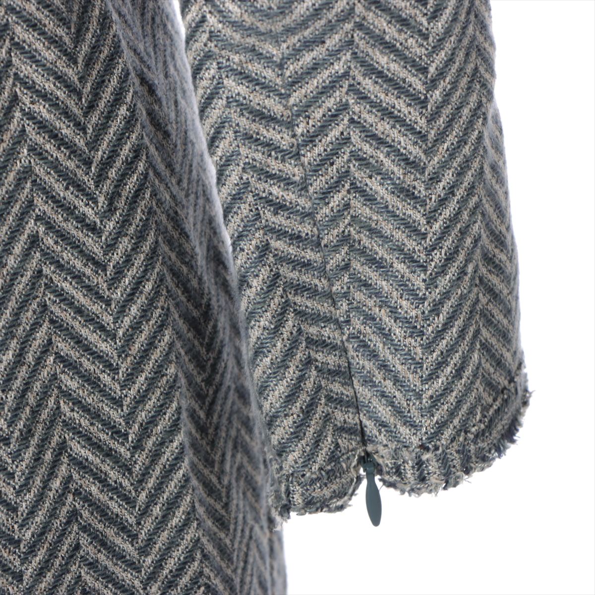 Chanel Coco Mark 03P Cotton & linen coats 38 Ladies' Grey  Tweed