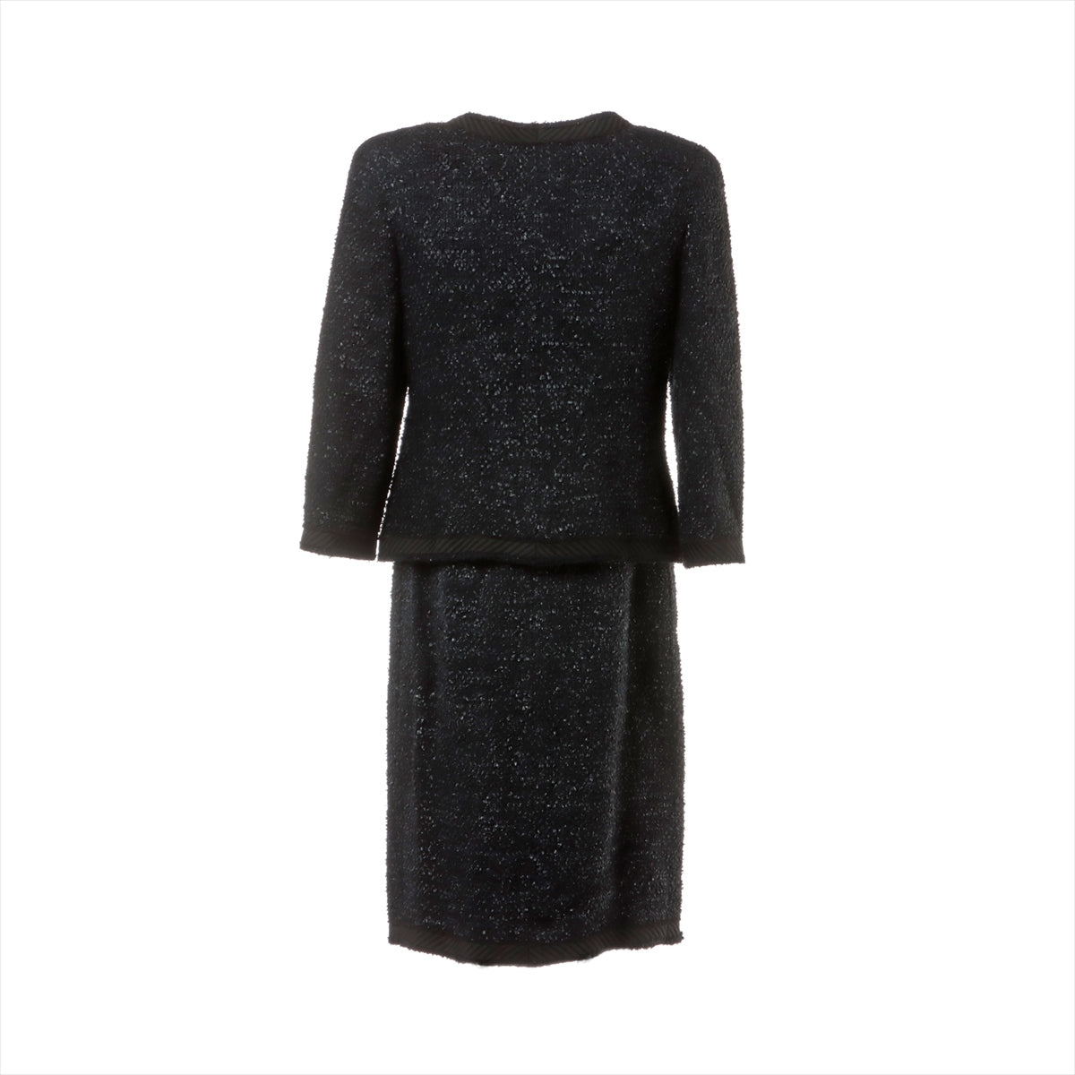 Chanel Coco Button P36 Wool & Nylon Setup 36/38 Ladies' Black  Tweed