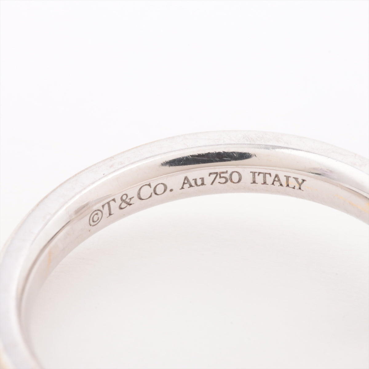 Tiffany T-One Narrow Diamond Ring 750(WG) 4.1g