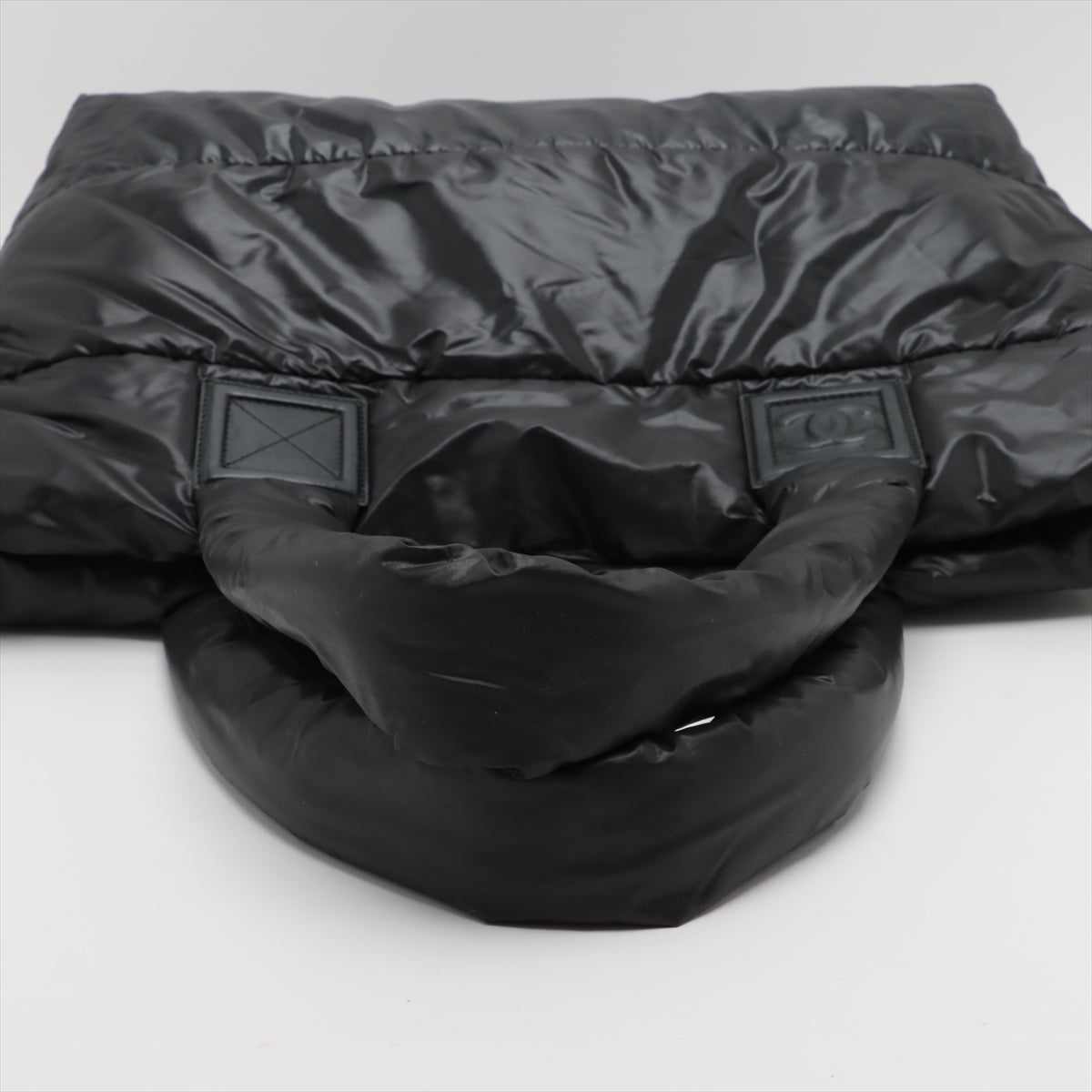 Chanel Coco Cocoon Nylon Tote Bag Black Silver Metal Fittings 13XXXXXX