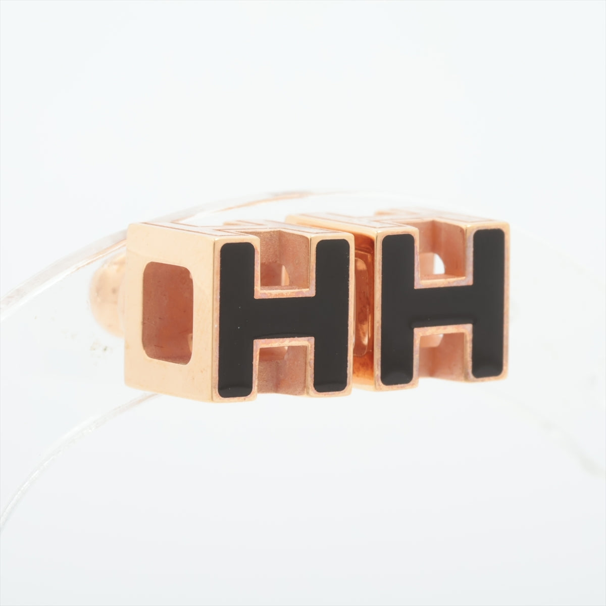 Hermès Courage Ache H Cube Piercing jewelry (for both ears) GP Pink Gold