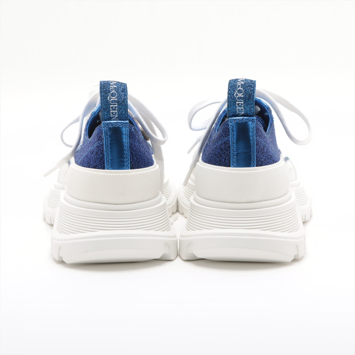Alexander McQueen Fabric Sneakers 37 Ladies' Blue x white 685707 Glitter Is there a replacement string