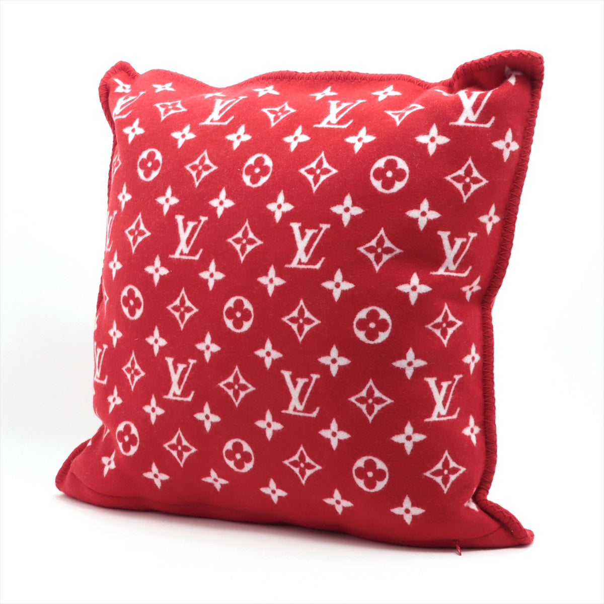 Louis Vuitton × Supreme MP1886 AB0137 Cushion Wool & Cashmere Red &POPUP EXCLUSIVE