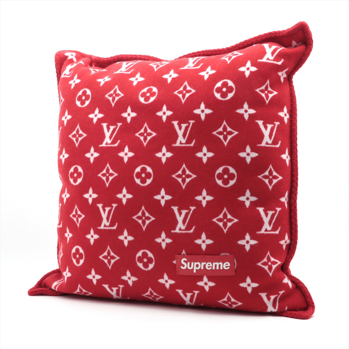 Louis Vuitton × Supreme MP1886 AB0137 Cushion Wool & Cashmere Red &POPUP EXCLUSIVE