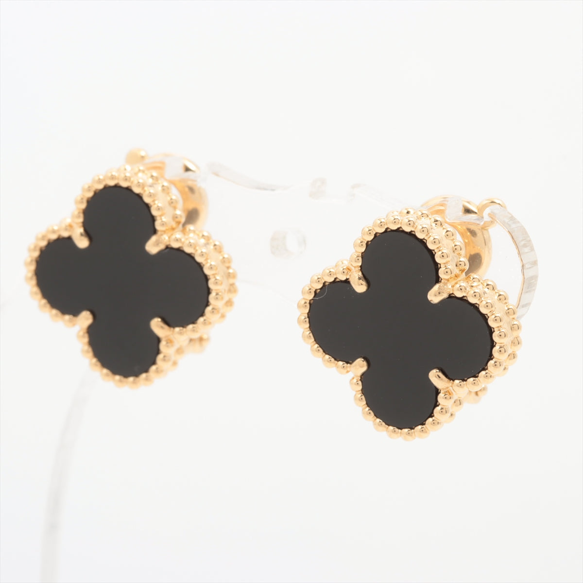 Van Cleef & Arpels Vintage Alhambra Onyx Piercing jewelry 750(YG) 7.7g