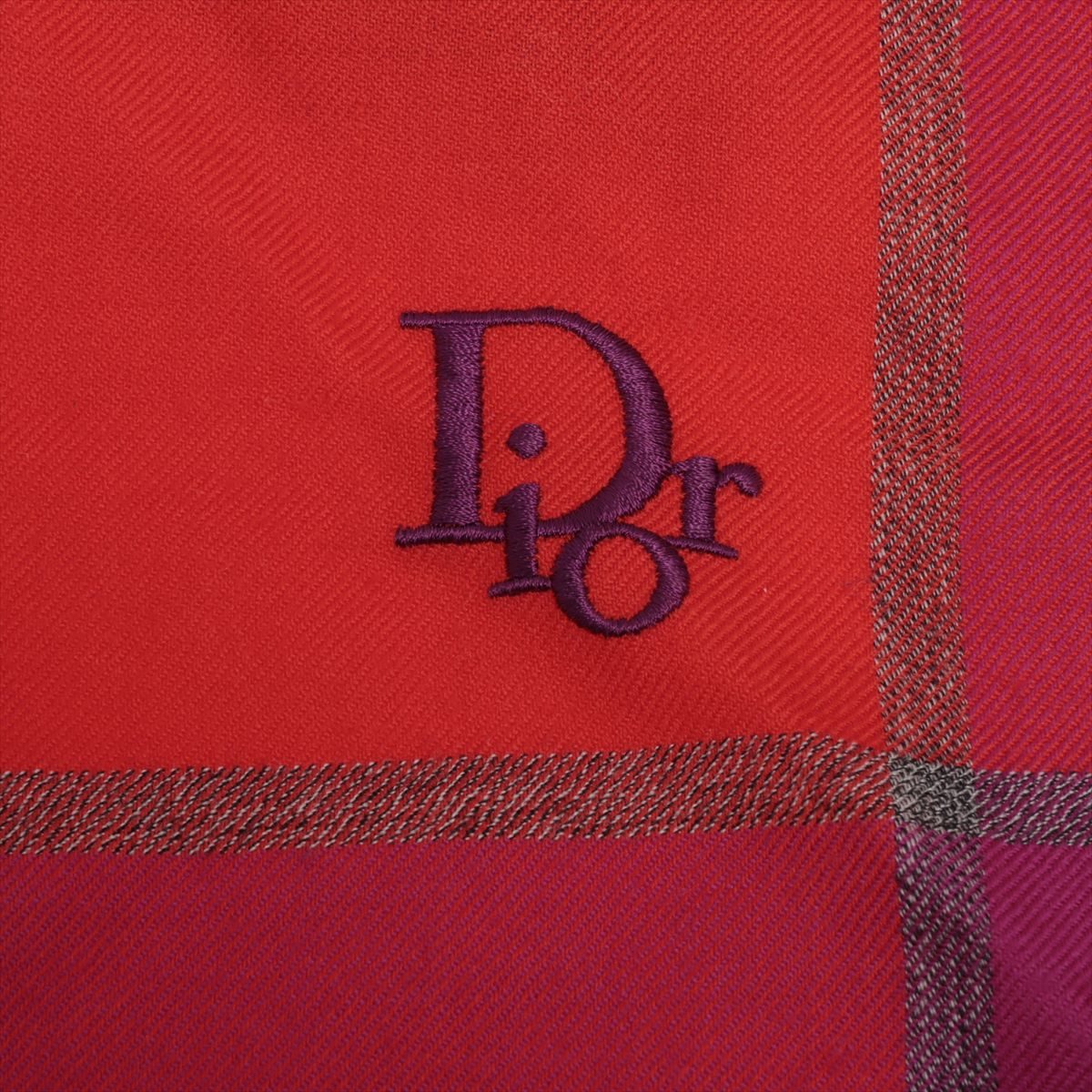 Dior Dior logo Stole Unknown material Red x purple Shawl