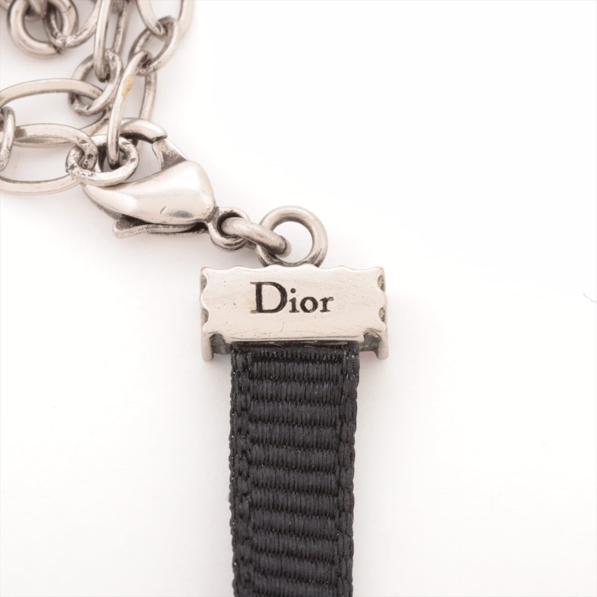 Dior Dior logo Choker Fabric Multicolor Metal x rhinestone Necklace