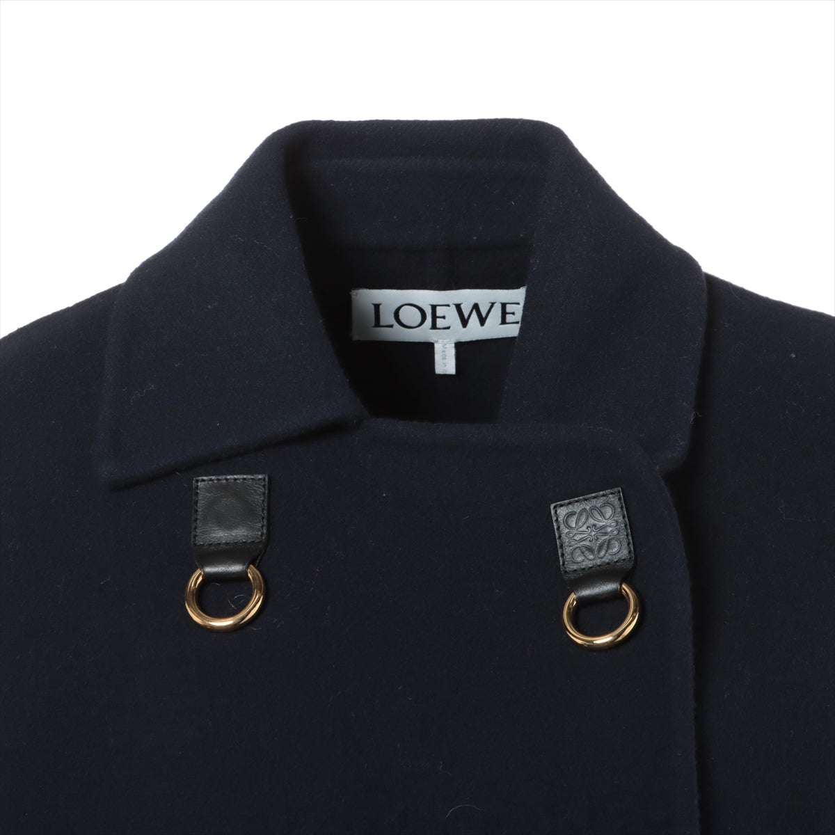 Loewe Anagram Wool & Cashmere coats 34 Ladies' Navy blue  S359336X68