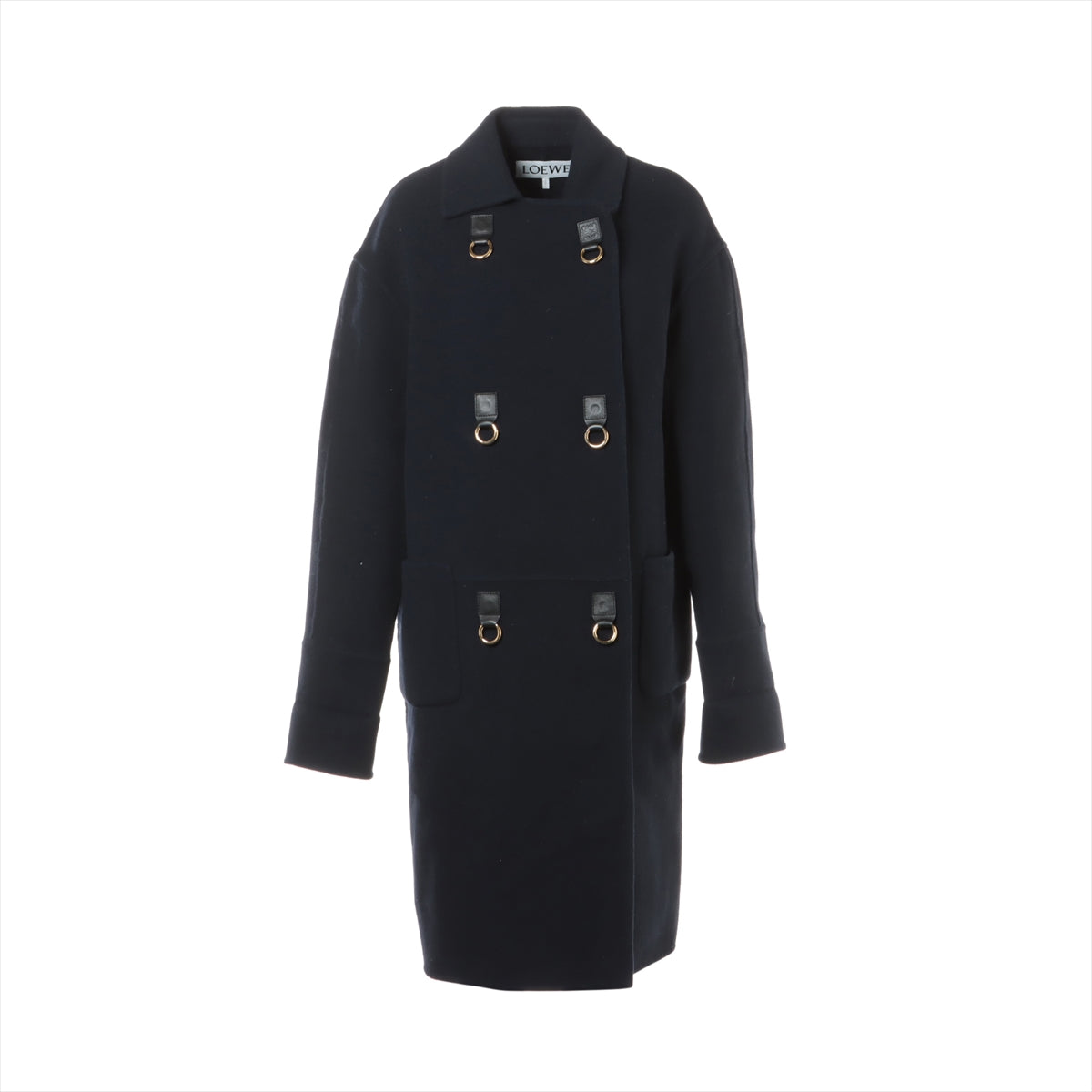 Loewe Anagram Wool & Cashmere coats 34 Ladies' Navy blue  S359336X68