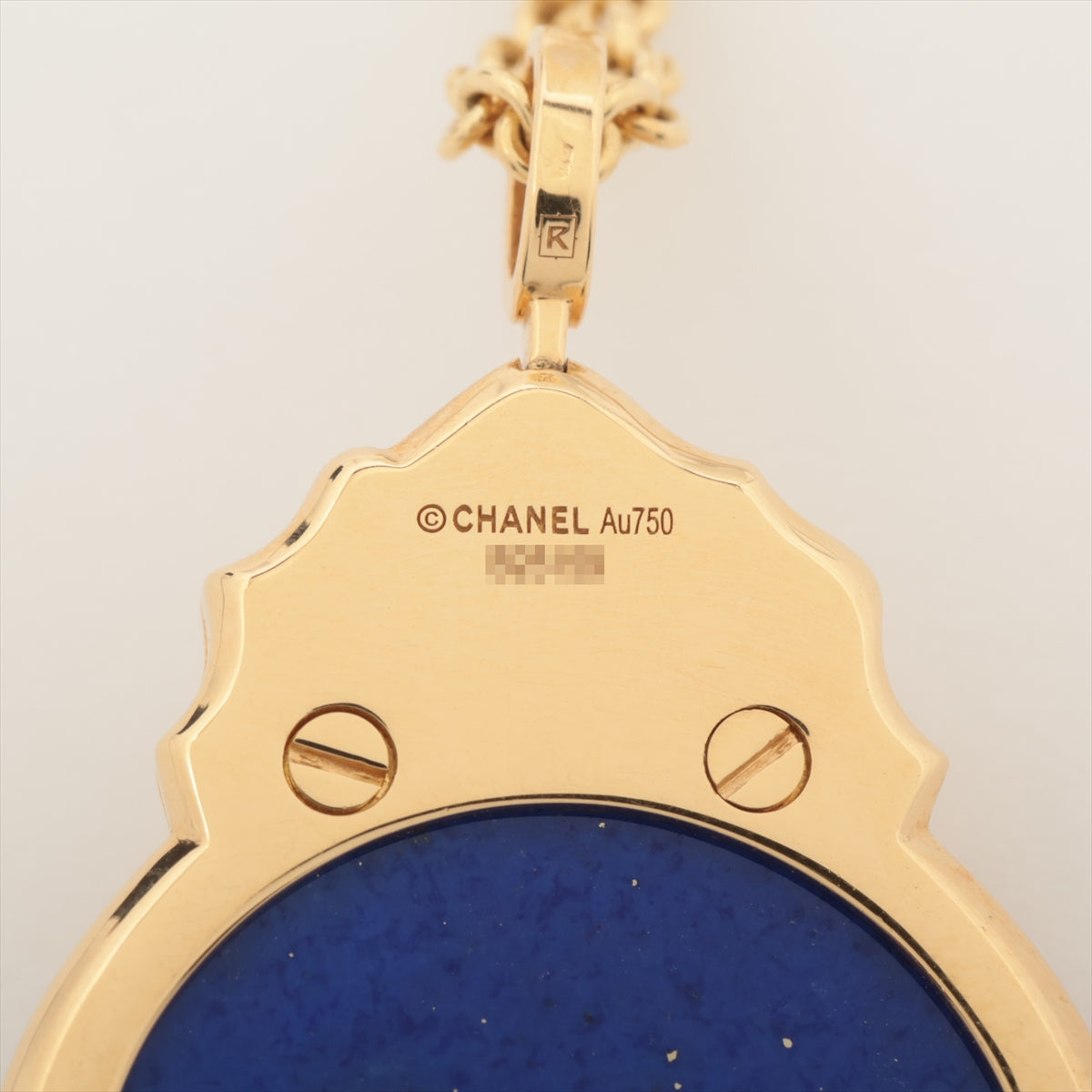 Chanel Sur Chignes Du Rion Lapis lazuli Diamond Necklace 750(YG) 13.1g