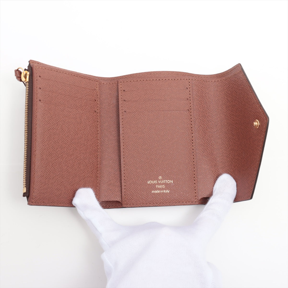 Louis Vuitton Monogram Portefeuille Victorine M62472 Brown Compact Wallet