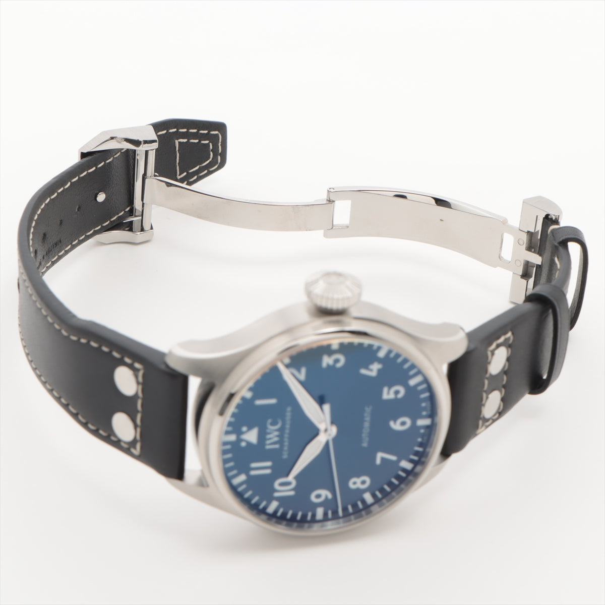 IWC Big Pilot's Watch IW329303 SS & Leather AT Blue Dial