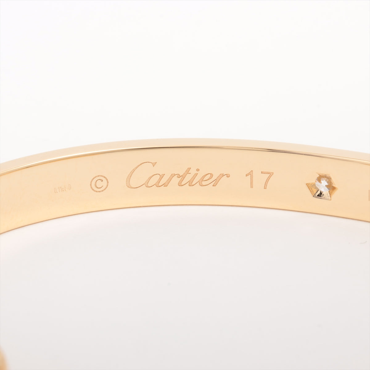 Cartier Love Open bangle 1P Diamond Bracelet 750(YG) 25.6g 0.11 17