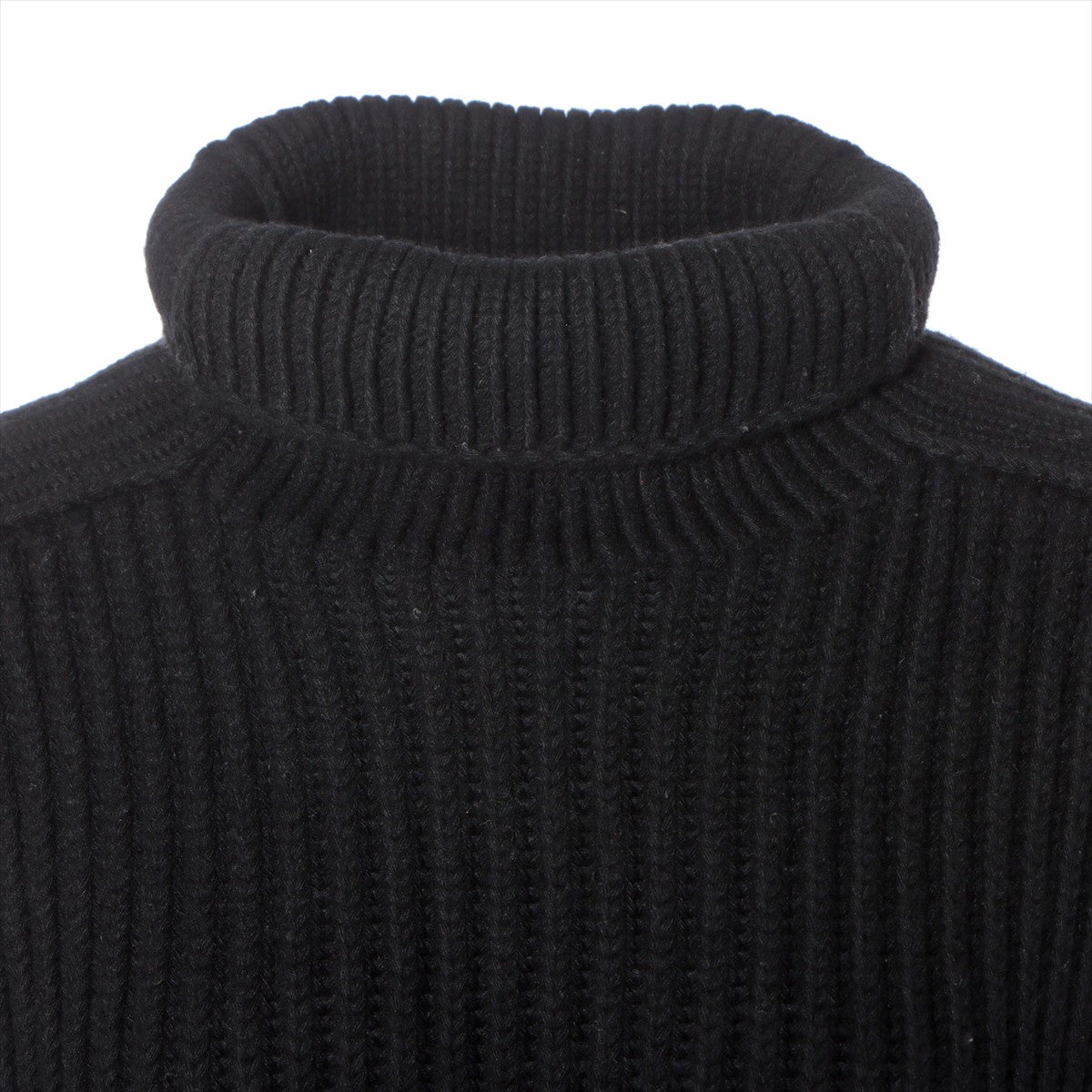 Celine Wool & Polyester Sleeveless Knit XS Ladies' Black  Phoebe chunky knit Cashmere blend