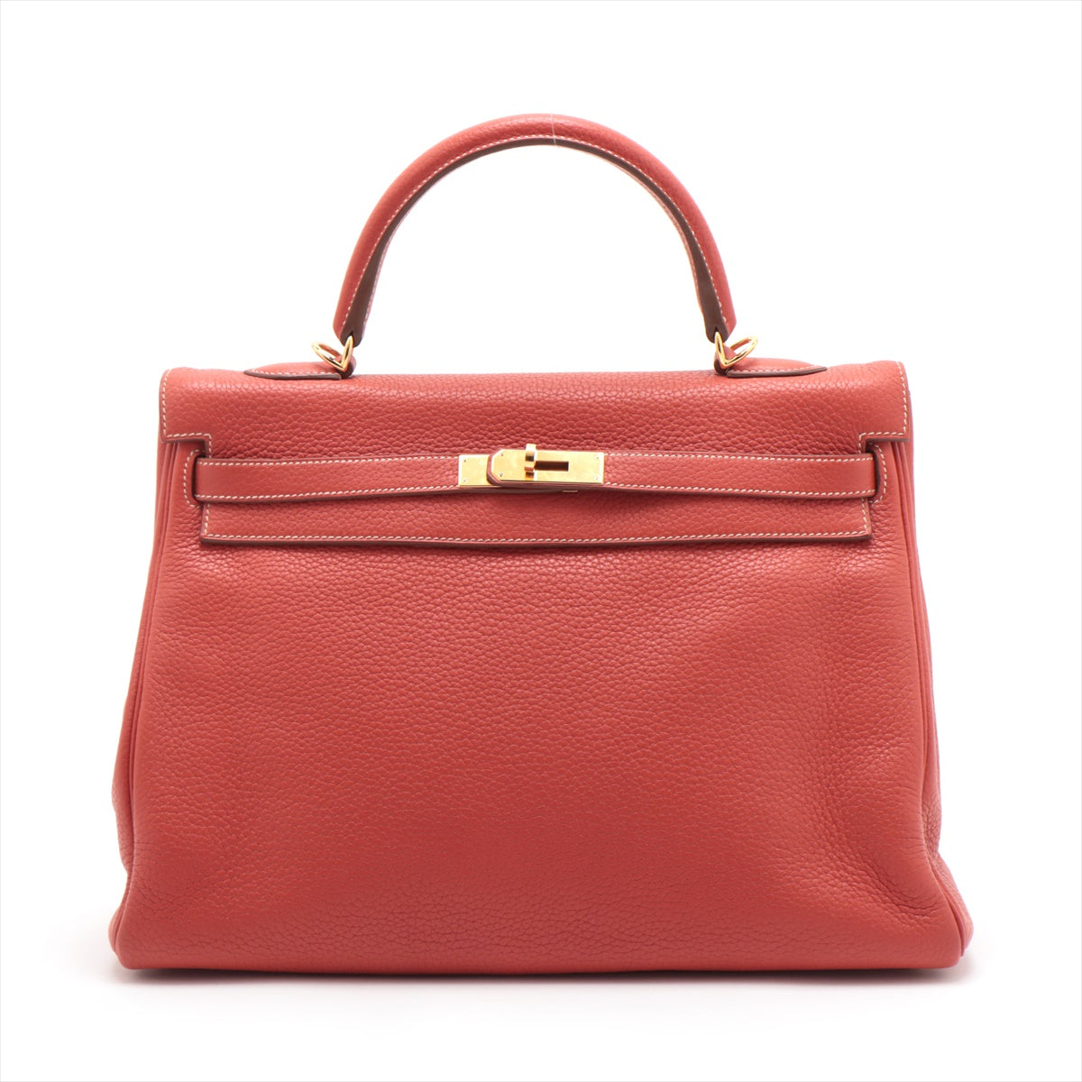 Hermès Kelly 35 Taurillon Clemence Brique Gold Metal Fittings □O: 2011