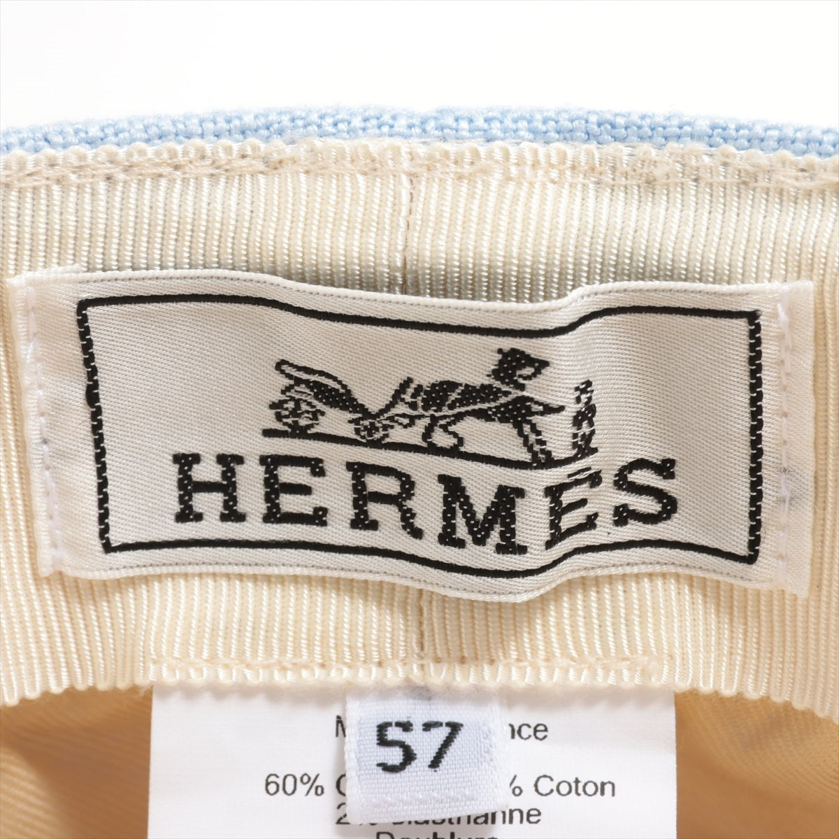 Hermès Newsboy Cap 57 Cotton Blue Wears Frayed Chambray  Visage Soleil Julia